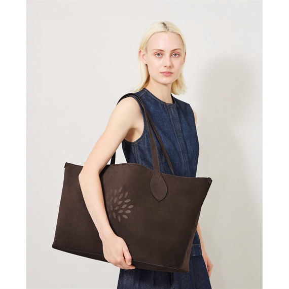 Mulberry Oversized Suede Tree Tote Chocolate Suede